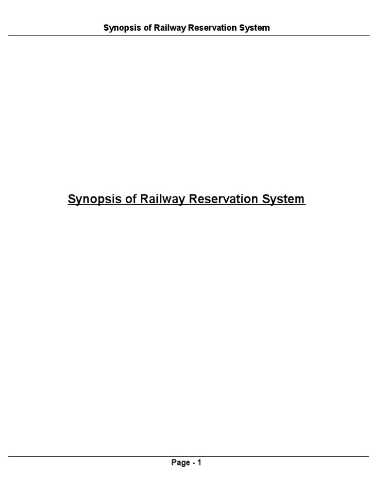 Railway Reservation System Overview | PDF | Relational Database | Databases