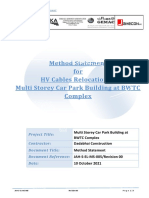 Method Statement For HV Cables Relocation at Multi Storey Car Park Building at BWTC Complex