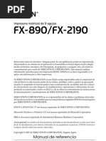 Manual de instalacion epson fx 890 | Impresora (Computación