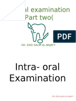 Clinical Examination of Oral Structures and Dentition