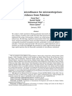 Asset-Based Microfinance For Microenterprises: Evidence From Pakistan