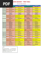 Guru Gedara' - Time Table: "Eye" and "Nethra" Channels