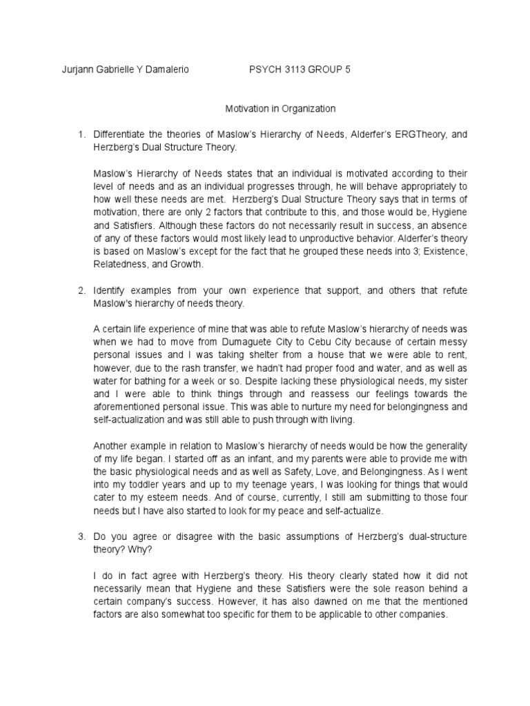 Motivation Theories in Organizations | PDF | Motivation | Motivational