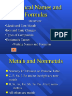 Chemistry Naming Compounds and Writing Formulas PPT 2