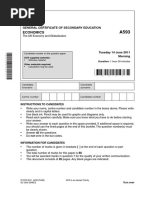 Economics: General Certificate of Secondary Education