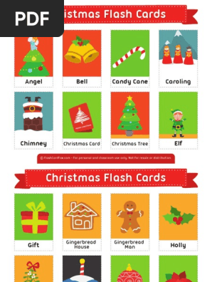 Christmas Flash Cards 2x3