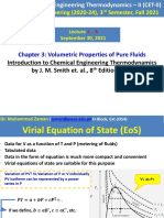 BS Chemical Engineering (2020-24), 3 Semester, Fall 2021: Chapter 3: Volumetric Properties of Pure Fluids