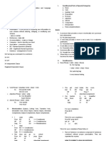 I. Constituents/ Parts of Speech/ Categories