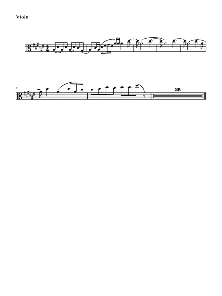 Viola Sheet Music Notation | PDF