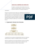 ESTRUCTURA ORGÁNICA DE LA EMPRESA DE CONFECCIÓN