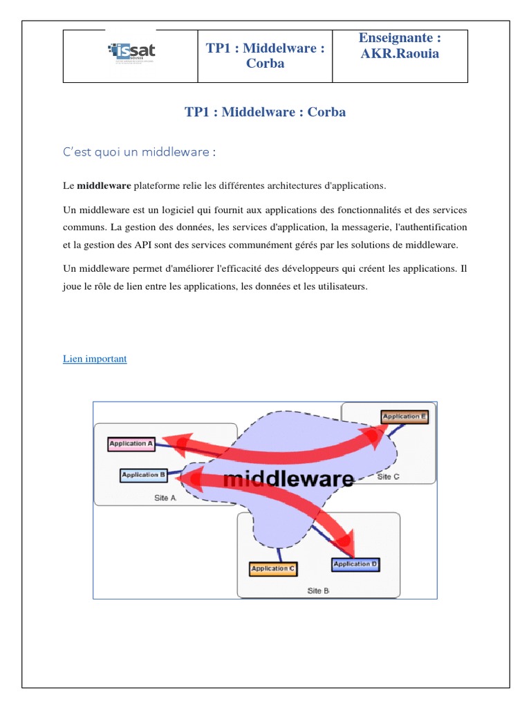 Introduction au Middleware Corba | PDF | Architecture du courtier de ...