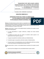 SCB Pres EXECUTIVE ORDER 2- Appointing Peter Paul Paras as Ambassador to Buklod Atenista