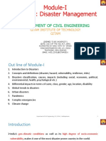 Module-I EHS 403: Disaster Management: Department of Civil Engineering