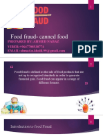 Food Fraud-Canned Food: Prepared By: Ahmed Nabaz VIBER:+9647708530774