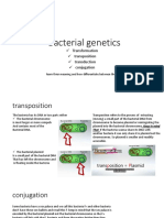 Bacterial Genetics: Transformation Transposition Transduction Conjugation