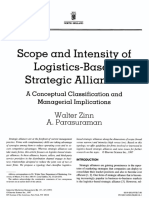 IMM - 1997 - Zinn - Scope and Intensity of Logistics-Based Strategic Alliances A Conceptual Classification and Managerial Implications