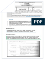 Guía 2 Español 3° - Párrafo - Tercer Periodo