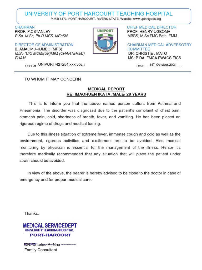 University of Port Harcourt Teaching Hospital PDF