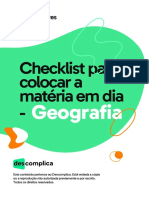 Checklist - Geografia DESCOMPLICA