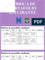 Rúbrica de Portafolio Estudiante