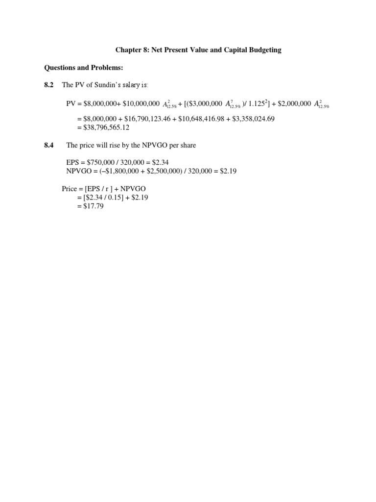 Class+8+ Chapter+8 +Practice+Questions+ ANSWERS | PDF | Net Present ...