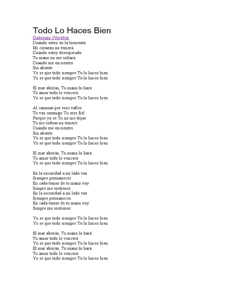 Todo Lo Haces Bien Pdf