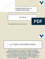 2.1. - La Tesis y Proyecto de Tesis