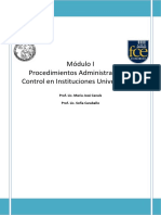 Módulo I - Procedimientos Administrativos y Control en Instituciones Universitarias
