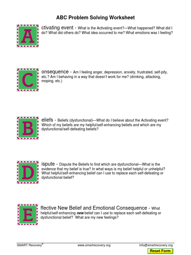 Ctivating Event - : ABC Problem Solving Worksheet | PDF