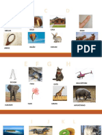 Lista alfabética de animais e objetos
