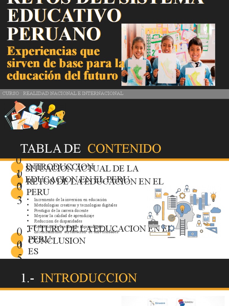 Retos Del Sistema Educativo Peruano | PDF