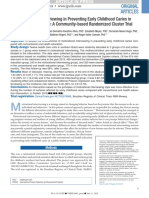 Motivational Interviewing in Preventing Early Childhood Caries in Primary Healthcare: A Community-Based Randomized Cluster Trial