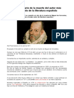 Noticia Muerte de Cervantes