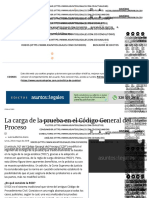 La Carga de La Prueba en El Código General Del Proceso