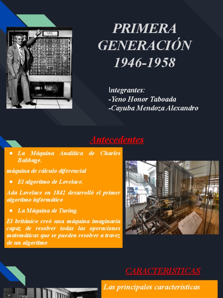 Primera Generacion de Computadoras | PDF | Almacenamiento de datos de ...