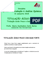 Aula 5 Titulação Ácido Base QUI 094 2018 2 NUPIS