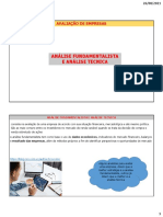 Avaliação de empresas Analise Fundamentalista e Analise Grafista I