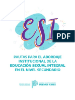 Esi Pautas para El Abordaje Institucional de La Educacion Sexual