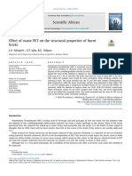 1 - Effect of Waste PET On The Structural Properties of Burnt Bricks