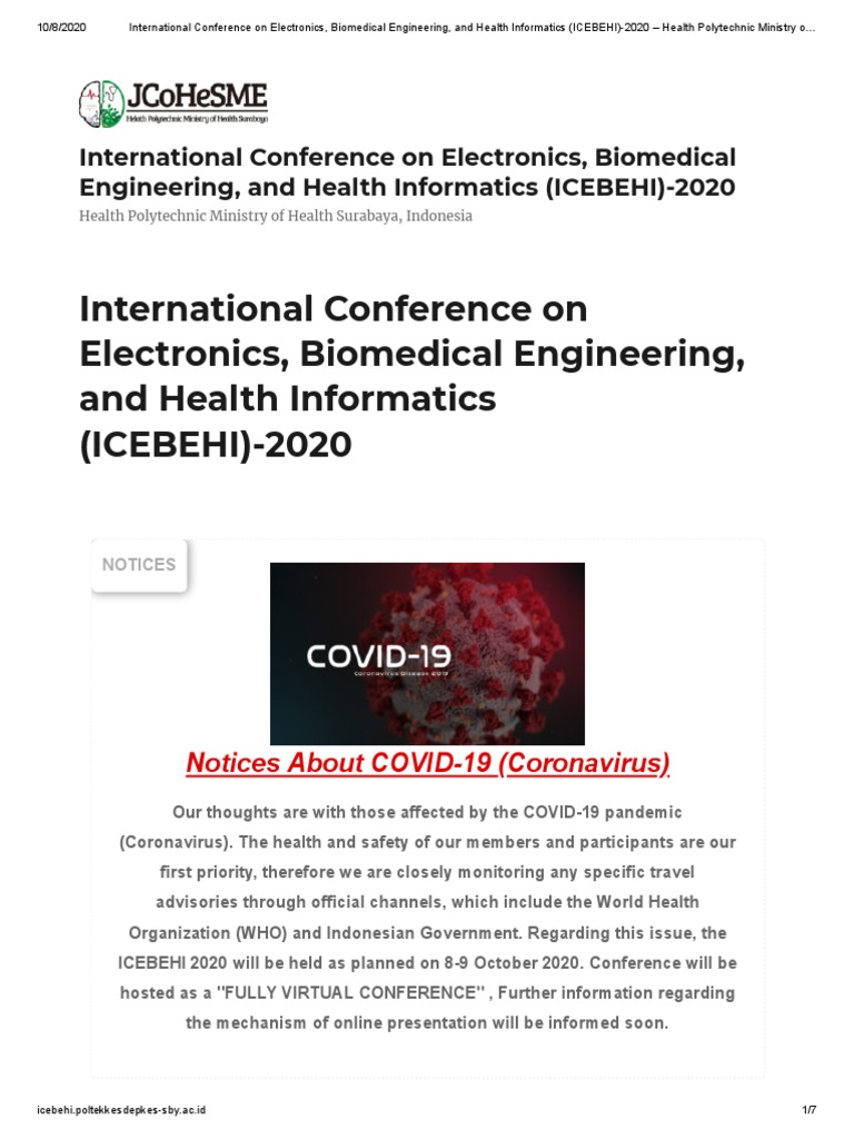 International Conference On Electronics, Biomedical Engineering, and