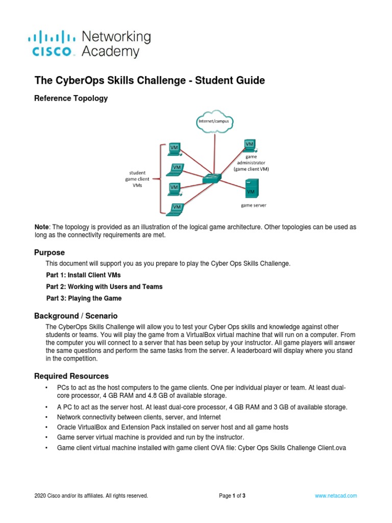 CyberOps Skills Challenge Guide | PDF | Virtual Machine | Server ...