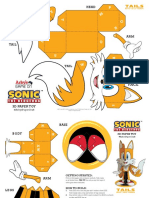 Tails 3D Paper Toy FA