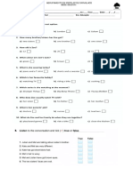 Year 7 Listening Test 1