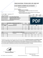 Solicitud de trámite académico UNTELS