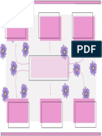 Plantilla para Mapa Mental Lila y Flores