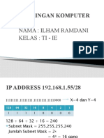 Jaringan Komputer: Nama: Ilham Ramdani Kelas: Ti - Ie