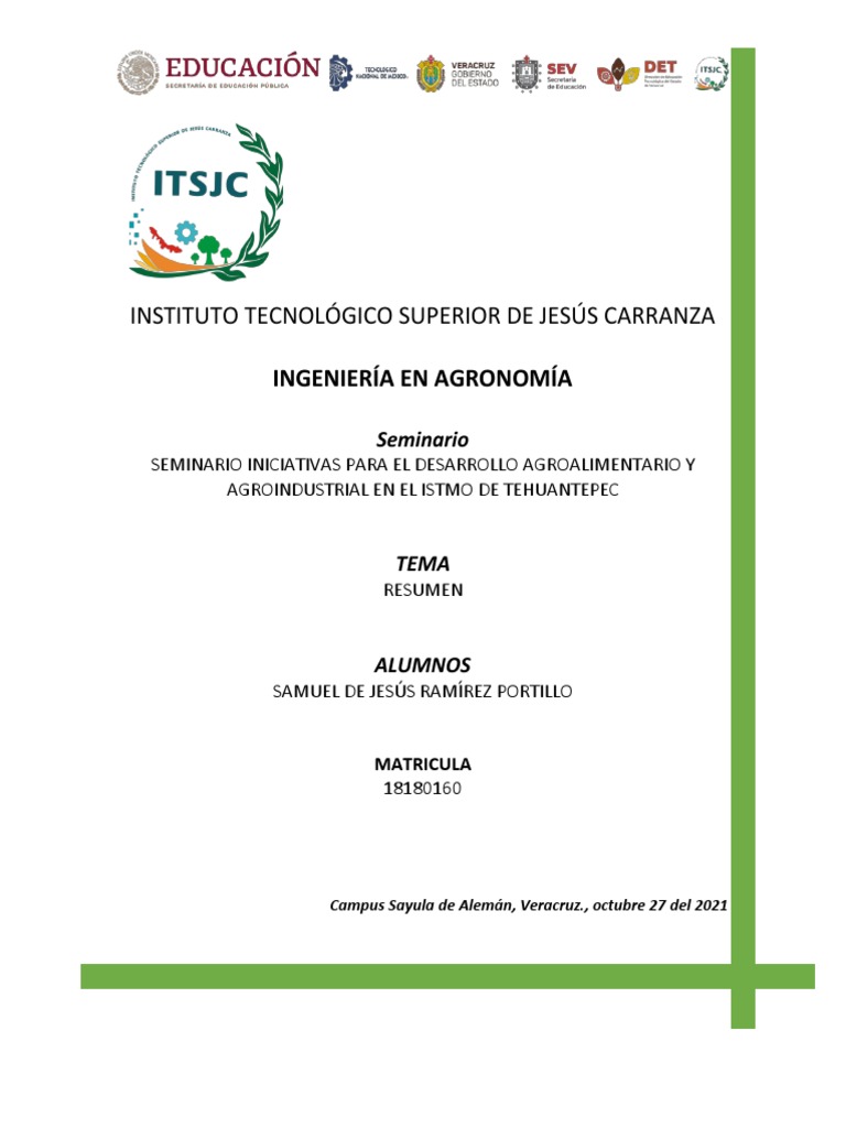 INSTITUTO TECNOLÓGICO SUPERIOR DE JESÚS CARRANZA | PDF | Los bosques ...