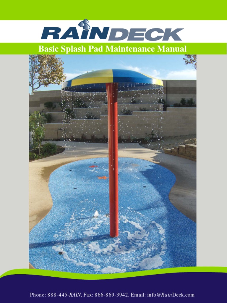 Splash Pad Maintenance Guide | PDF | Pump | Valve