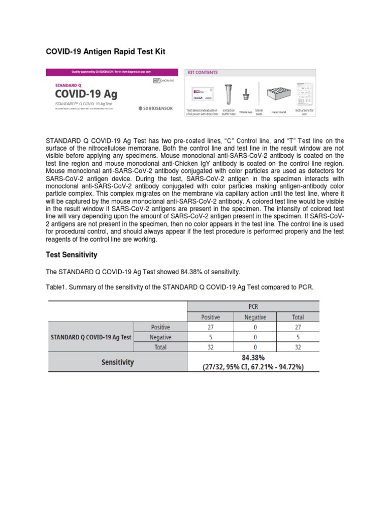 COVID-19 Rapid Antigen Test Guide | PDF | Monoclonal Antibody ...