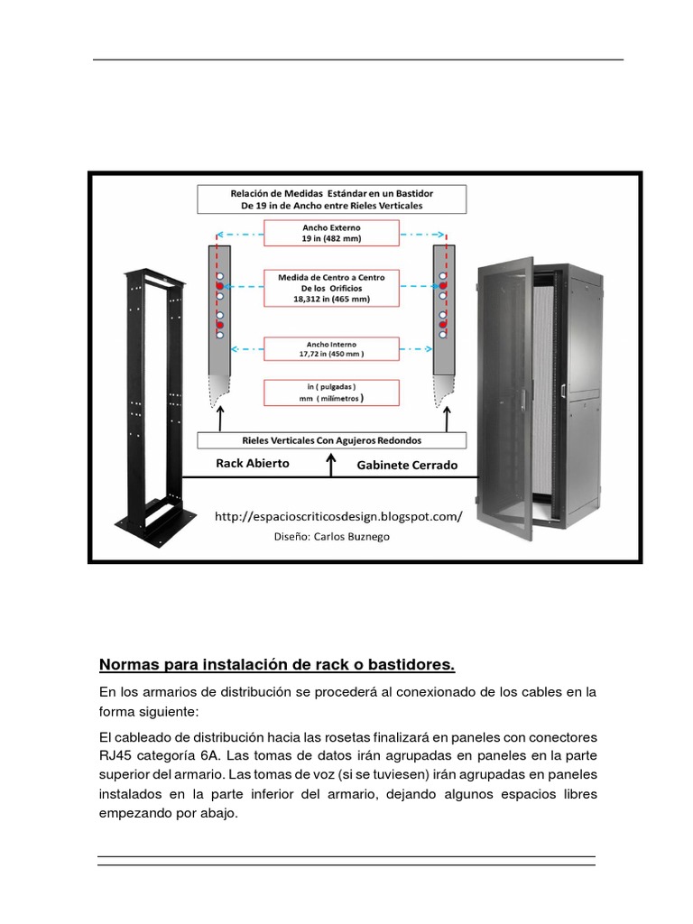 Normas para Inst. de Rack | PDF | Ingenieria Eléctrica | Electricidad